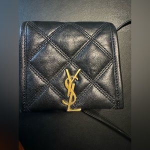 YSL 2021 Black Baby Becky Quilted Leather Belt Bag
